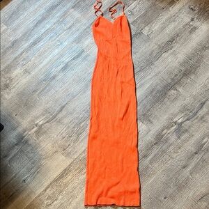 H&M Strapless Orange Dress
